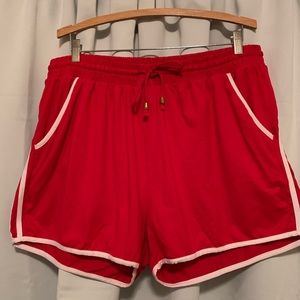 Short red retro inspired shorts